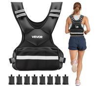 VEVOR Chaleco Lastrado Ajustable de 18,26 kg, Chaleco Ponderado con Forma de X, con 8 Paquetes de Pesas Extraíbles de 0,9 kg, para Entrenamiento de Fuerza, Correr, Fitness, Desarrollo Muscular