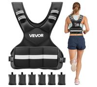 VEVOR Chaleco Lastrado Ajustable de 4,66 kg, Chaleco Ponderado con Forma de X, con 8 Paquetes de Pesas Extraíbles de 0,45 kg, para Entrenamiento de Fuerza, Correr, Fitness, Desarrollo Muscular