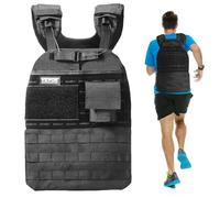 VEVOR Chaleco Lastrado de 1,6-18 kg, Chaqueta con Peso Corporal Ajustable Unisex, Equipo para Entrenamiento de Fuerza y Resistencia, Correr, Trotar, Caminar, Hacer Ejercicio y Perder Peso, Negro