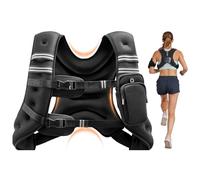 VEVOR Chaleco Lastrado de 11,46 kg, Chaleco de Entrenamiento con Peso, con Arena de Hierro, Hebilla Ajustable, Tira Reflectante para Entrenamiento de Fuerza, Correr, Fitness, Desarrollo Muscular