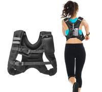 VEVOR Chaleco Lastrado de 5,54 kg con Banda Reflectante, Chaleco Lastrado con Hebilla Ajustable Unisex, Equipo para Entrenamiento de Fuerza, Correr, Trotar, Fitness y Pérdida de Peso, 89-114 cm