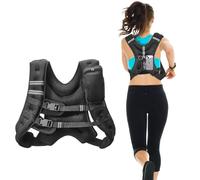 VEVOR Chaleco Lastrado de 9,22 kg con Banda Reflectante, Chaleco Lastrado con Hebilla Ajustable Unisex, Equipo para Entrenamiento de Fuerza, Correr, Trotar, Fitness y Pérdida de Peso, 89-114 cm