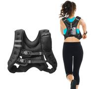 VEVOR Chaleco Lastrado de 9,22 kg con Banda Reflectante, Chaleco Lastrado con Hebilla Ajustable Unisex, Equipo para Entrenamiento de Fuerza, Correr, Trotar, Fitness y Pérdida de Peso, 89-114 cm