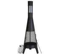 VEVOR Chimenea de Leña 508 mm con Rejilla para Parrilla para Exteriores Patio