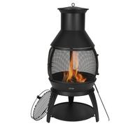 VEVOR Chimenea Esférica de Hierro para Exterior 508mm con Rejilla para Parrilla