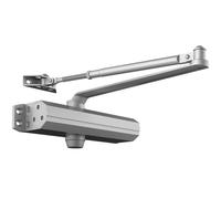 VEVOR Cierrapuertas Automático para Uso Comercial Privado Carga 120 kg Cierrapuertas de Aluminio Fundido Cierrapuertas Tamaño Ajustable con Carcasa de Tope Hidráulico Tres Métodos de Instalación Plata