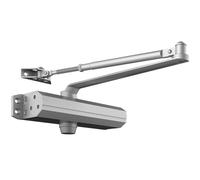 VEVOR Cierrapuertas Automático para Uso Comercial Privado Carga 120 kg Cierrapuertas de Aluminio Fundido Cierrapuertas Tamaño Ajustable con Carcasa de Tope Hidráulico Tres Métodos de Instalación Plata