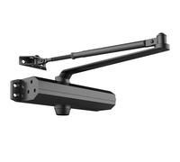 VEVOR Cierrapuertas Automático para Uso Comercial Privado Carga 150 kg Cierrapuertas de Aluminio Fundido Cierrapuertas Tamaño Ajustable con Carcasa de Tope Hidráulico Tres Métodos de Instalación Negro