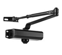VEVOR Cierrapuertas Automático para Uso Comercial Privado Carga 45 kg Cierrapuertas de Aluminio Fundido Cierrapuertas Tamaño Ajustable con Carcasa de Tope Hidráulico Tres métodos de instalación Negro