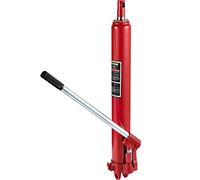 VEVOR Cilindro Hidráulico Largo para Grúa de Taller 3 T Soporte de Motor de Cilindro Hidráulico con Bomba de Pistón Simple y Base de Horquilla Varilla Hidráulica para Motor de Elevación de Cabra, Rojo