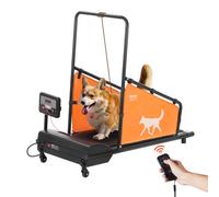 VEVOR Cinta de Correr Eléctrica para Perros Medianos Capacidad de Carga de 90 kg Máquina de Correr para Mascotas con Pantalla LCD 3 Rampas Ajustables Ejercicio para Perros Medianos, Negro