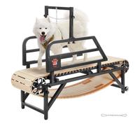 VEVOR Cinta de Correr para Perros Grandes de 190 x 56 x 143 cm, Capacidad de Carga de 100 kg, Máquina para Correr para Perros con Rampas Ajustables, Equipo de Ejercicio para Perros Grandes, Negro