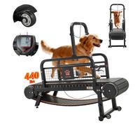 VEVOR Cinta de Correr para Perros Grandes Medianos sin Motor 191 x 57 x 140 cm, Soporte 199,58 kg, Máquina de Ejercicio Interior Perros, con Rampa Ajustable y Ruedas, Altura de Inclinación de 11 cm
