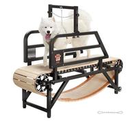 VEVOR Cinta de Correr para Perros Medianos de 175 x 51 x 130 cm Capacidad de Carga de 100 kg Máquina para Correr para Perros con Rampas Ajustables, Equipo de Ejercicio para Perros Medianos, Negro