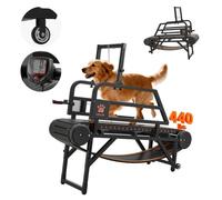 VEVOR Cinta de Correr para Perros Medianos Pequeños sin Motor 175 x 51 x 144 cm, Soporte 199,58 kg, Máquina de Ejercicio Interior Perros con Altura de Inclinación de 15 cm, Rampa Ajustable y Ruedas