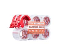 VEVOR Cinta de Embalaje Transparente 12 Rollos 47,8mm x 59,44m Cinta de Envío Transparente con Dispensador Cinta de Embalaje de 2,7 mil Diseñada para Mudanzas, Almacenamiento, Embalaje, Envío, Correo