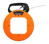 VEVOR Cinta de Pesca de 30,5 m, Diámetro de 4,23 mm, Extractor de Cables de Fibra de Vidrio con Carcasa y Mango, Herramienta Extractora de Cables para Paredes y Conductos Eléctricos, no Conductor