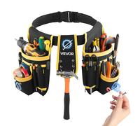 VEVOR Cinturón Portaherramientas Magnético para Artesanos, con 28 Bolsillos, Funda Portaherramientas, para Electricistas, Carpinteros y Trabajadores de la Construcción, Ajustable de 787 a 1219 mm