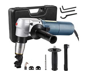 VEVOR Cizalla Nibbler de Metal 4 mm 625 W Giratorio 360º Cizalla de Punzonadora Eléctrica 1000 RPM Cizalla Eléctrica de Aleación Metálica para Chapa Metálica, Acero, Cobre, Aluminio, Plástico y Vidrio