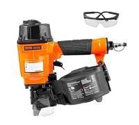 VEVOR Clavadora de Aire de Bobinas de Revestimiento MCN55, Clavadora Neumática de Bobinas de 25 a 57 mm de 15 Grados, 70-120 PSI para Revestimiento de Paletas, Cercas, Cubiertas, 283 x 303 x 127 mm