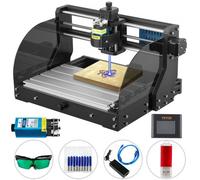 VEVOR CNC 3018 Pro Router CNC 500MW Láser 3 Ejes, Control GRBL, Máquina de Grabado Láser 300×180×45mm, Fresadoras para Madera para Tallado Fresado de Plástico, Acrílico, PVC, Madera