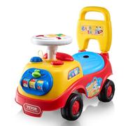 VEVOR Coche deslizante, 51 x 25 x 45 cm, para niños de 1 a 3 años, coche infantil con volante de música, claxon y espacio de almacenamiento debajo del asiento, andador para sentarse y estar de pie
