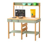 VEVOR Cocina de Barro para Niños 391 x 762 x 914 mm Juego de Cocina de Madera Cocina de Juguete para Niños Cocinita Infantil de Madera para Exteriores Cocina de Juego de Simulación con Accesorios