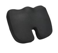 VEVOR Cojín de Asiento 435 x 330 x 83 mm de Espuma Viscoelástica para Aliviar la Presión, Suave y Transpirable, Ligero y Portátil, con Funda Extraíble para Viajes, Oficina, Coche, Avión, Negro