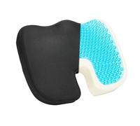 VEVOR Cojín de Asiento 435 x 330 x 83 mm de Espuma Viscoelástica y Gel Refrescante, para Aliviar la Presión, Suave y Transpirable, Ligero y Portátil para Viajes, Oficina, Coche, Avión, Negro