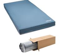 VEVOR Colchón de Cama Hospitalaria, Carga 159 kg, Redistribución de Presión, Espuma Doble Capa de Grado Médico, a Tratamiento de Úlceras por Presión en Residencias de Ancianos, 91 x 203 x 15 cm