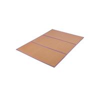 VEVOR Colchón de Tatami Japonés Plegable de 2032 x 1397 x 13 mm, Tatami de Ratán Natural Tejido a Mano, Colchón de Suelo Japonés Antideslizante para Dormir, Meditación, Yoga, Relajación, Marrón