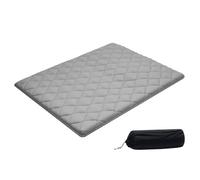 VEVOR Colchón Futón Japonés, Tatami Plegable de Tamaño Queen, con Bolsa de Almacenamiento y Herrajes de Montaje, Esterilla de 9 Capas para Meditación y Yoga, Color Gris, 2032 x 1524 x 63,5 mm