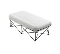 VEVOR Colchón Inflable para 1 Persona con Estructura, Bomba y Estuche de Transporte con Ruedas, Colchón Inflable Manuel Portátil y Plegable Que Soporta 136 kg Cama de Aire de Inflado para Acampar