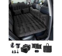 VEVOR Colchón Inflable para Coche Asiento Trasero, con Flocado, Portátil y Duradera con Bomba de Aire, 2 Almohadas, Boquilla y Bolsa Transporte, para SUV, MPV y Sedán, Negro, 1860 x 1130 x 120 mm