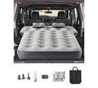 VEVOR Colchón Inflable para Coche, Compatible con Toyota 4Runner y Jeep Wrangler, con Relleno Flocado, Colchoneta Portátil Duradera con Bomba Integrada y 2 Almohadas, Gris, 1880 x 1380 x 235 mm