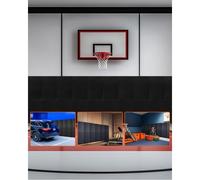 VEVOR Colchoneta de Baloncesto Pared de Gimnasio 1500 x 500 x 50 mm Negro 4 uds