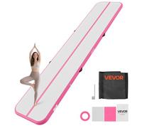 VEVOR Colchoneta Inflable de Gimnasia de Aire, 500 x 100 x 10 cm, Rosa