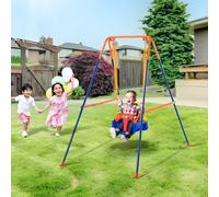 VEVOR Columpio 3 en 1 de Niños con 4 Bolsas de Arena Soporte de Metal Plegable Columpio para Interior y Exterior para Niños de 3 a 6 Años Jóvenes de 6 a 10 Años y Adolescentes de 10 años en adelante