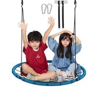 VEVOR Columpio de Árbol con Forma de Araña Columpio Redondo de 1016 mm para Niños al Aire Libre Carga de 340 kg, Columpio con Correas para Colgar en el Árbol y Cuerdas Ajustables de Múltiples Hilos