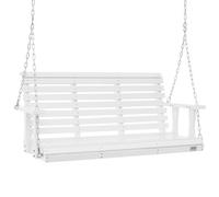 VEVOR Columpio de Madera para Porche de 4,5 '', Columpio de Banco para Patio y Jardín, Capacidad de Carga Fuerte Mejorada de 880 Libras, Banco de Silla con Cadenas Colgantes, Marrón Carbonizado