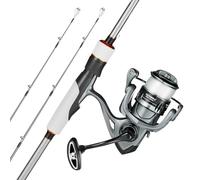 VEVOR Combo de caña y carrete de pesca, IM6/7 de fibra de carbono Spinning/Baitcasting y carrete Combo, caña de pescar de lubina, guías de acero inoxidable con anillos de cerámica