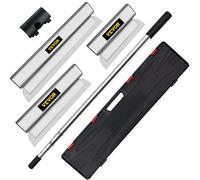 VEVOR Combo de Cuchilla de Encintar con Mango 10/24/32 Acero Inoxidable Hoja de Skimmimg de Panel de Yeso Grosor de Hoja de 0,5mm Espátula de Encintar Masilla para Entrar en Junta y Costura Estrecha