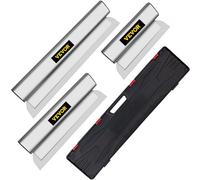 VEVOR Combo de Cuchillas de Encintar 10/16/24pulgada Acero Inoxidable Hoja de Skimmimg de Panel de Yeso con Grosor de Hoja de 0,5mm Espátula de Encintar Masilla para Entrar en Junta y Costura Estrecha