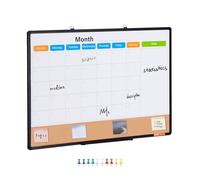 VEVOR Combo de Pizarra Blanca y Tablero de Corcho 90 x 60 cm Tablero de Notas