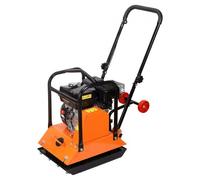 VEVOR Compactador de Tierra Motor de Gasolina de 6,5 HP y 212 cc, Compactador Vibratorio de Placa 6400 VPM, 20-25 m/min, Fuerza de Compactación de 15 kN, para Caminos, Patios, Asfaltos, Paisajismo