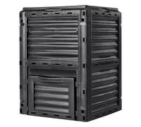 VEVOR Compostador de Jardín 300 L sin BPA Contenedor de Abono para Exteriores con Tapa Puerta Inferior Gran Capacidad Fácil de Instalar para Recolectar Hojas Compostaje Creación Rápida Suelo Fértil