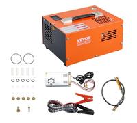 VEVOR Compresor de Aire PCP Portátil Presión Máxima de 30 MPa con Convertidor Externo Apagado Manual CC 12 V/CA 230 V Bomba de Tanque de Paintball sin Aceite para Pistola de Aire, Tanque de Buceo