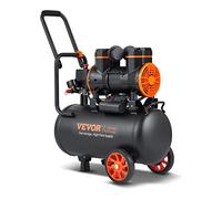VEVOR Compresor de Aire Silencioso de 24L Compresor de Aire sin Aceite 1450W 2 CV Presión Máxima de 3,5 Mpa Motor sin Aceite 70dB para Reparación de Automóviles Inflado de Neumáticos Pintura a Pistola
