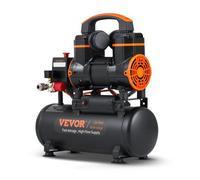 VEVOR Compresor de Aire Silencioso de 8 L Compresor de Aire sin Aceite 900 W Presión Máxima de 3,5 Mpa Motor sin Aceite 70 dB para Reparación de Automóviles Inflado de Neumáticos Pintura a Pistola