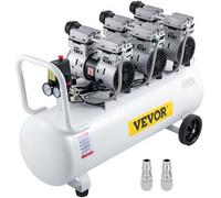 VEVOR Compresor de Aire sin Aceite, 21 Galones, 80 L, Ruido Bajo con 2 Manómetros para Reparación de Casa, Limpieza de Calefacción por Suelo Radiante, Pintura de Chapa, Pistola de Aire de Acero